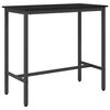 vidaXL Table Black Oak 100 x 50 x 90.5 cm Engineered Wood and Steel