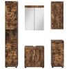 vidaXL Bathroom Furniture Set TULUM Smoked Oak Engineered Wood