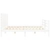 vidaXL Bed Frame without Mattress White Super King Size Solid Wood