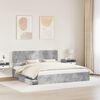 vidaXL Storage Bed Concrete Grey 180 x 200 cm Engineered Wood