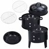 vidaXL 3-in-1 Charcoal Smoker BBQ Grill 40x80 cm