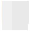 vidaXL Wardrobe High Gloss White 100x32.5x35 cm Engineered Wood