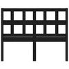 vidaXL Bed Headboard Black 145.5x4x100 cm Solid Wood Pine