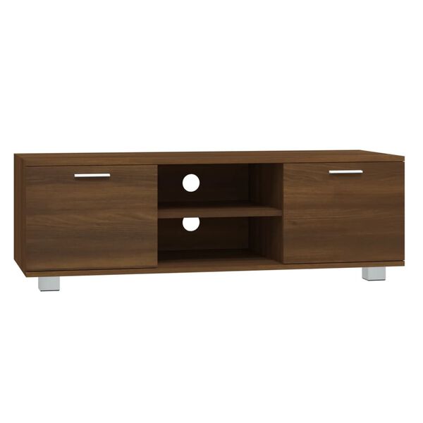 vidaXL TV Cabinet Brown Oak 120x40.5x35 cm Engineered Wood