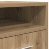 vidaXL Cabinet with Wheels Artisan Oak 33x38x60 cm Engineered Wood