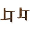vidaXL Wall Shelves 2 pcs Smoked Oak 50x12x50 cm Engineered Wood
