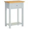 vidaXL End Table 50x32x75 cm Solid Oak Wood