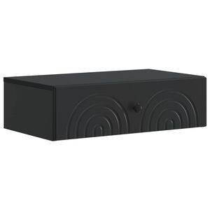 vidaXL Wall-Mounted Side Table Black 59 x 34.5 x 17 cm Engineered Wood