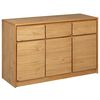 vidaXL Sideboard SAUDA Oak 114x43x75.5 cm Solid Wood Pine