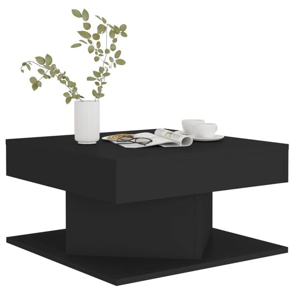 vidaXL Coffee Table Black 57x57x30 cm Engineered Wood