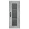 vidaXL Wall Mounted Cabinet Concrete Grey 34.5x34x90 cm