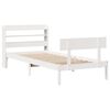 vidaXL Bed Frame without Mattress White 90x190 cm Single Solid Wood Pine