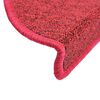 vidaXL Stair Mats 15 pcs 56x17x3 cm Red Half Round