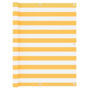 vidaXL Balcony Screen White and Yellow 120x400 cm Oxford Fabric