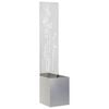 vidaXL Garden Privacy Screen Floral Sliver 32 x 140 cm Stainless steel