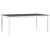 vidaXL Dining Table White and Grey 180x90x73 cm Pinewood