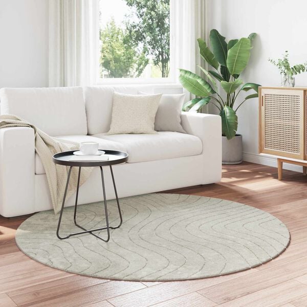 vidaXL Area Rugs Round PALMERAS Green &Oslash; 200 CM Polyester