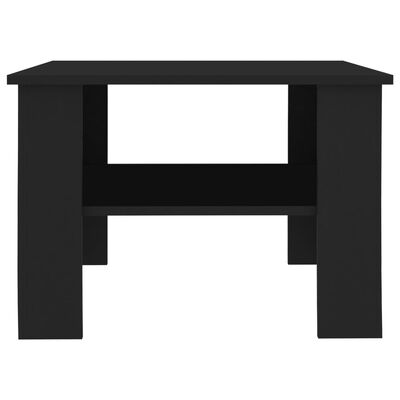 vidaXL Coffee Table Black 60x60x42 cm Engineered Wood