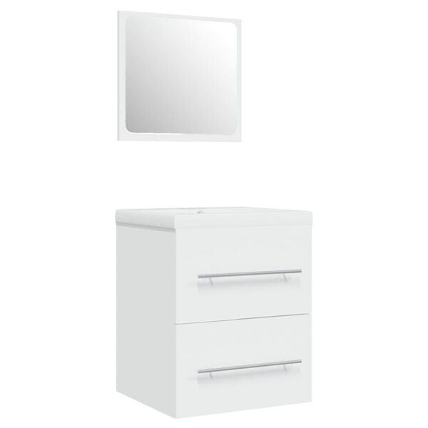 vidaXL Sink Cabinet with Built-in Basin White Engineered Wood