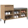vidaXL Shoe Cabinet Artisan oak 102 x 36 x 60 cm Engineered wood
