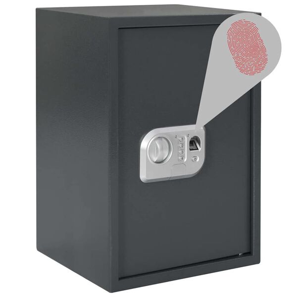 vidaXL Digital Safe with Lock Dark grey 35 x 31 x 50 cm Steel