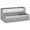 vidaXL Garden Planter Silver 100 x 60 x 45 cm Stainless Steel