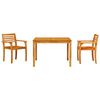 vidaXL Garden Dining Set 3 pcs Brown Solid Acacia Wood