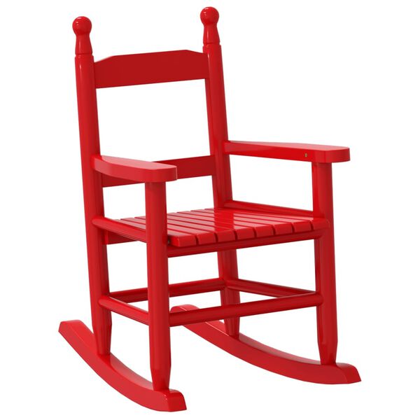 vidaXL Rocking Chairs for Children 2 pcs Red Solid Wood Poplar