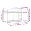 vidaXL Bunk Bed without Mattress Pink 90x190 cm Single Solid Wood Pine
