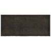 vidaXL Table Top Dark Brown 140x60x(2-6) cm Treated Solid Wood Oak