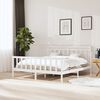 vidaXL Bed Frame without Mattress White Super King Solid Wood