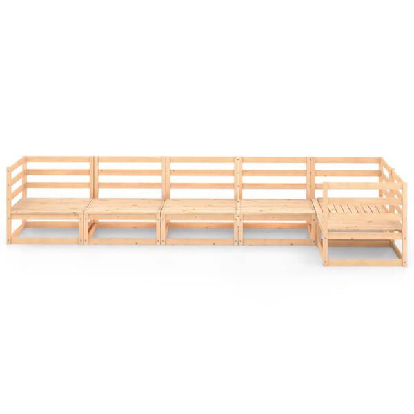 vidaXL 6 Piece Garden Lounge Set Solid Wood Pine