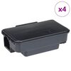 vidaXL Mouse Traps 4 pcs Black 22x12.5x7.5 cm