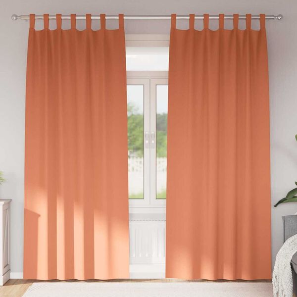 vidaXL Blackout Curtains with Rings 2 pcs Terracotta 245 x 140 cm