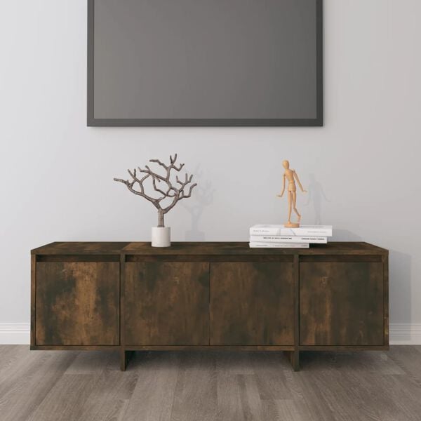 vidaXL TV Cabinet Smoked Oak 120x30x40.5 cm Engineered Wood