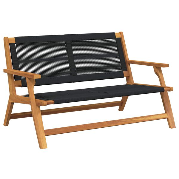 vidaXL Garden Furniture Black 122 x 78 x 73 cm Solid Acacia Wood
