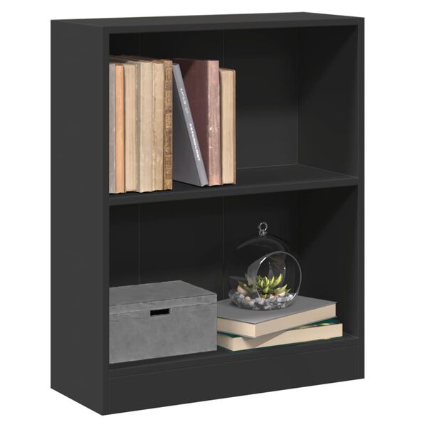 vidaXL Bookshelf Black 60x24x76 cm Engineered Wood