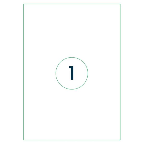 rillprint Self-adhesive Sticker Labels 210x297 mm 1000 Sheets White