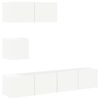 vidaXL 4 Piece TV Cabinet Set White Engineered Wood