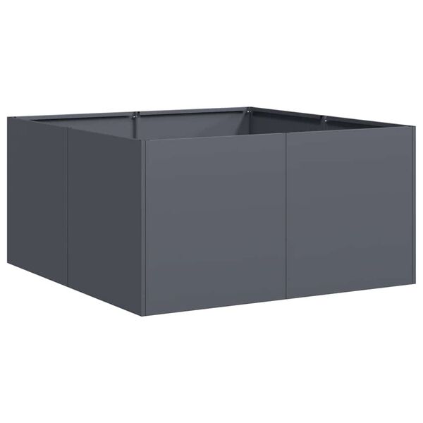 vidaXL Planter Anthracite 80x80x40 cm Cold-rolled Steel