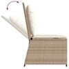 vidaXL Garden Bench Beige Poly Rattan