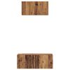 vidaXL TV Cabinet Set Wall-mounted 2 pcs Old Wood Engineered Wood