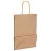 vidaXL Paper Bags 250 pcs with Handles Brown 15x8x21 cm