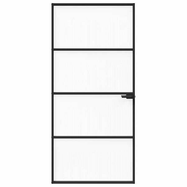 vidaXL Home Door 93 x 201.5 x 3.5 cm Aluminium and Tempered Glass