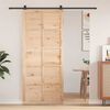 vidaXL Barn Door Brown 100 x 2.5 x 208 cm Solid Pine Wood