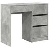 vidaXL Desk Concrete Grey Engineered Wood 90 x 37.5 x 75 cm
