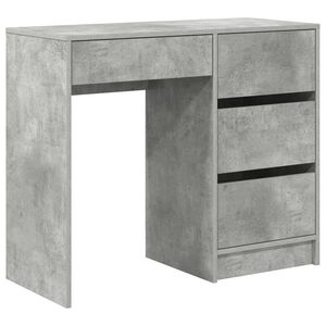 vidaXL Desk Concrete Grey Engineered Wood 90 x 37.5 x 75 cm
