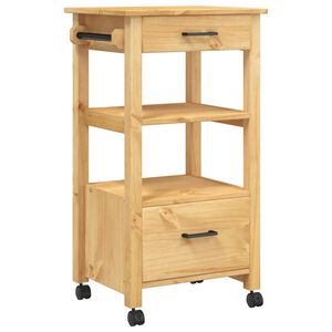 vidaXL Kitchen Trolley MONZA 48x40x88.5 cm Solid Wood Pine