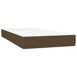 vidaXL Pocket Spring Bed Mattress Dark Brown 90x190x20 cm Fabric