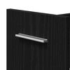 vidaXL Cabinet with Wheel Black oak 60 x 22 x 79 cm Engineered Wood